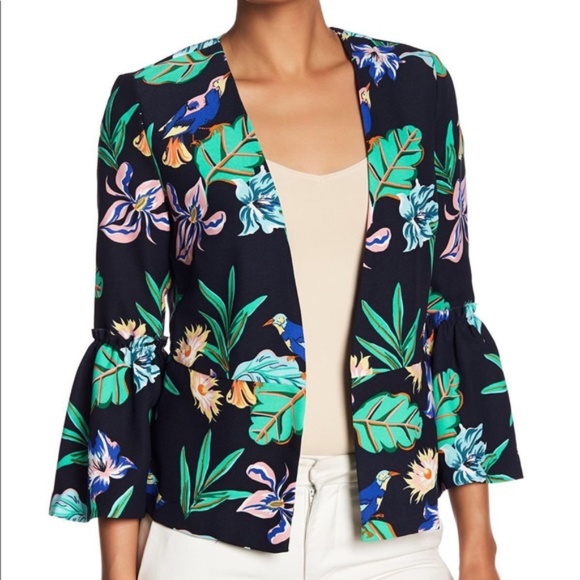 PHILOSOPHY Tropical Flowers and Birds Blazer - Picture 1 of 7